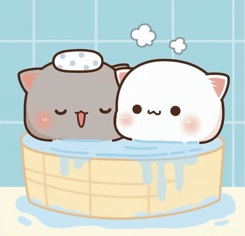 Peach And Goma Mochi Mochi GIF – Peach And Goma Mochi Mochi Bath Time ...