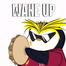 morning good morning goodmorning penguin wake up