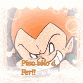 a picture of a cartoon character says pico solo d fer