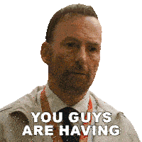 a man with a beard is wearing a jacket and tie and says you guys are having