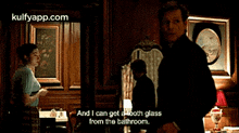 a man and a woman are standing in a room and the man says " won 't that be a bit minty ? "