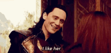 I Like Her Tom Hiddleston GIF - I Like Her Tom Hiddleston Loki GIFs
