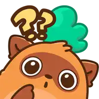 a cartoon illustration of a cat with a question mark on its head