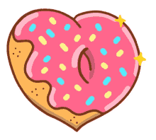 love donut heart donut sprinkles yummy food
