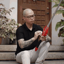 Cleaning The Sword Chris Cantada GIF - Cleaning The Sword Chris Cantada Chris Cantada Force GIFs