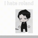 a computer screen with the words i hate roland written on it