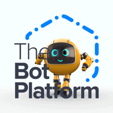 a logo for the bot platform with a robot in the middle