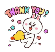animated thank you cony and brown thanks gratitude