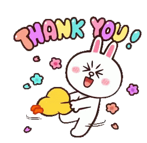 Animated Thank You Sticker – Animated Thank You Cony And Brown – GIFs