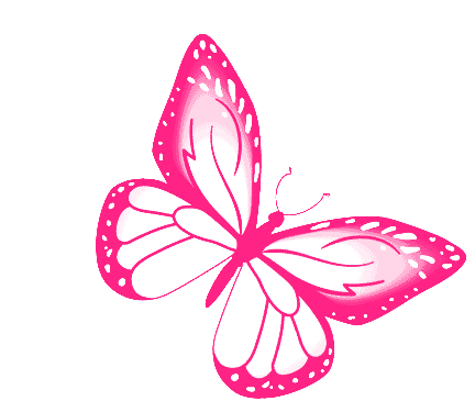 flying pink butterfly