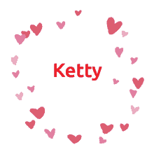 ketty hearts text love name