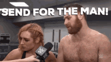 Becky Lynch Send For The Man GIF - Becky Lynch Send For The Man Corpsing GIFs