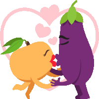 Romantic Kiss Peach Life Sticker - Romantic Kiss Peach Life Joypixels Stickers