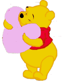 winnie the pooh hug pillow heart love