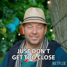 Just Dont Get Too Close Jon Jenkins GIF - Just Dont Get Too Close Jon Jenkins The Great British Baking Show Holidays GIFs