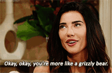 The Bold And The Beautiful Steffy Forrester GIF - The Bold And The Beautiful Steffy Forrester Okay Okay Youre More Like A Grizzy Bear GIFs