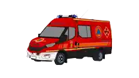 a red van with the word iveco on the side