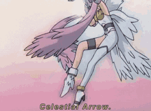 angel girl celestial arrow wing anime