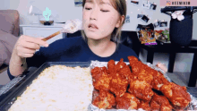 Eating Spicy Wings GIF - Eating Spicy Wings Cheese Fondue GIFs