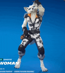 a video game character with the name woman on the bottom