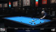 a pool table sponsored by csi and fargorate