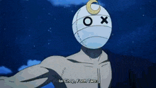 a cartoon character with a ball on his head and the words `` lai chop form two '' .