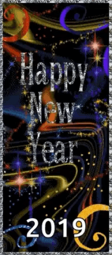 Happy New Year 2019 GIF - Happy New Year 2019 Fireworks GIFs