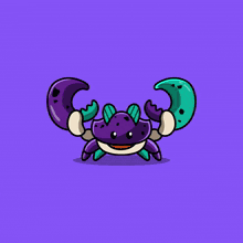 a cartoon character with a crown on its head