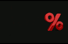 a black background with white letters that read 100 %
