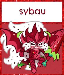 a picture of a cartoon character with the word sybau written above it