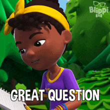 Great Question Meekah GIF - Great Question Meekah Blippi Wonders Educational Cartoons For Kids GIFs