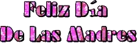 feliz dia de las madres is written in pink letters on a white background