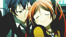 kiss anime cute couple surprise