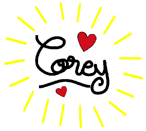 Corey Love Sticker - Corey Love Hearts Stickers