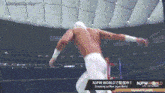 a wrestling match is being broadcasted on njpw world streaming on new japan world