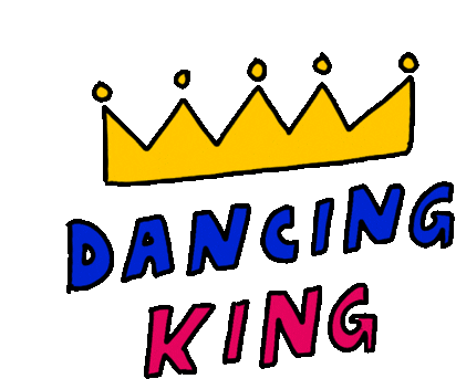 Dancing King Crown Sticker - Dancing King Crown King Stickers