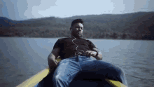 Boat Ride Checking The Phone GIF