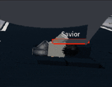 a screenshot of a video game with the word savior on the bottom