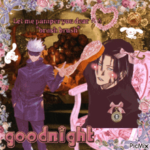 a picture of two anime characters with the words goodnight in the bottom right corner