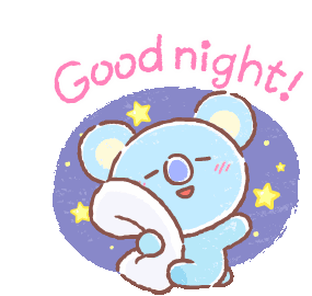 Bt21 Good Night Sticker - Bt21 Good Night Sleeping Stickers