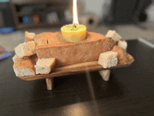 Butter Candle Italian Bread GIF