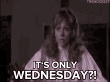 wednesday hump day shelley long its only wednesday faint