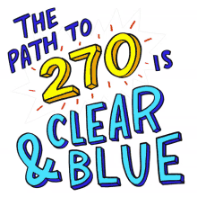 path to270 clear blue 270to win for biden 270 electoral votes