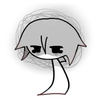 a drawing of a person 's face with the letter v visible