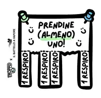 a sign that says prendine almeno uno