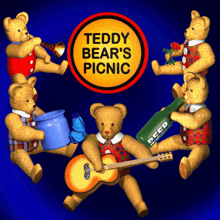 Teddy Bears Picnic Teddy Bear Group GIF - Teddy Bears Picnic Teddy Bear Group Hungry Teddy Bears GIFs