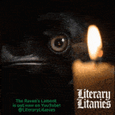 a poster for the raven 's lament shows a crow and a lit candle