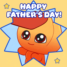 a happy father 's day greeting card with a cartoon character