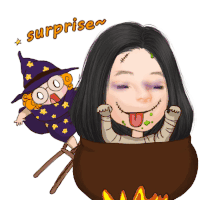 Jagyasini Halloween Sticker - Jagyasini Halloween Bang Stickers