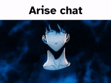 a picture of a man with the words arise chat on the bottom